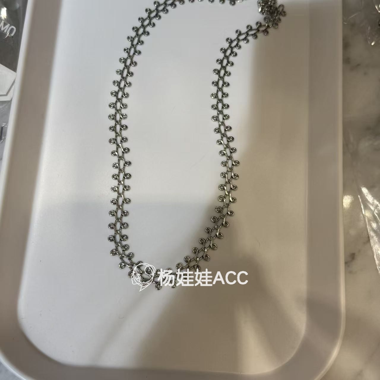 5112302韩国东大门momo【特价】通体纯银高级感精致手链项链