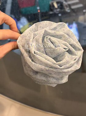 531703韩国东大门Baket新款碎花立体玫瑰花香蕉夹发夹马尾夹