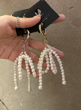 450102韩国东大门nyunyu珠珠蝴蝶结精致挂件