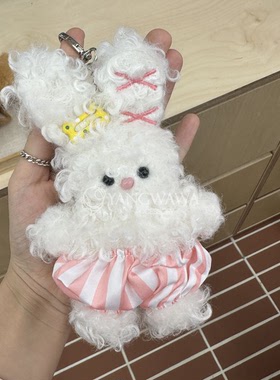 510216韩国东大门maylee卷毛兔子挂件