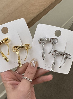 41235韩国东大门Reina金属蝴蝶结灵动高级感两件套鸭嘴夹发夹