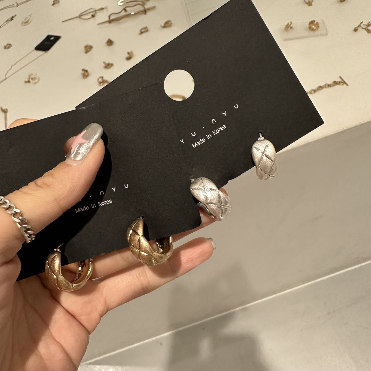 472025韩国东大门nyunyu菱格纹复古耳环,饰品/流行首饰/时尚饰品新,耳环,淘宝优惠券,粉丝福利购,淘宝优惠卷