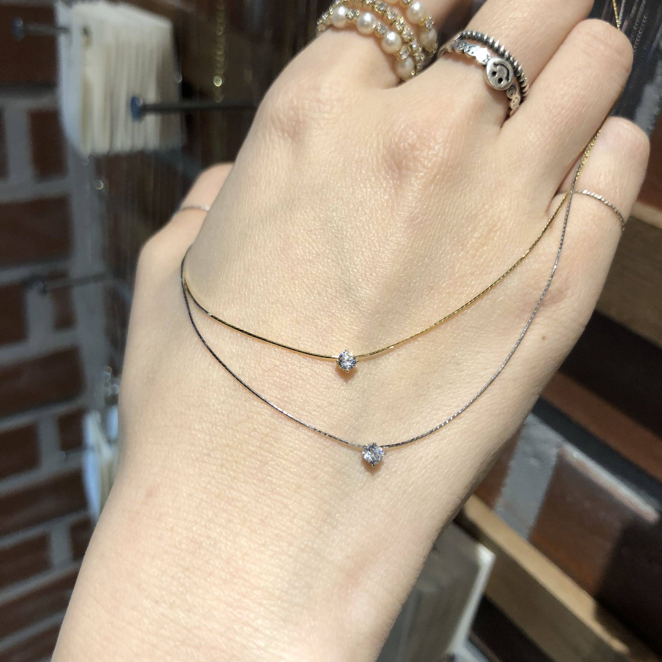 3126 Dongguk door nyunyu Small zircon Pendant Refinement Yi Gu chain Necklace Quintana Sterling Silverin the Accessories/Fashion Jewelry, Necklace  category - from Buy2taobao.com to provide professional Taobao agent buy service