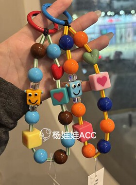 610816韩国东大门Baket新款高级感甜美卡通彩色笑脸糖果包挂件