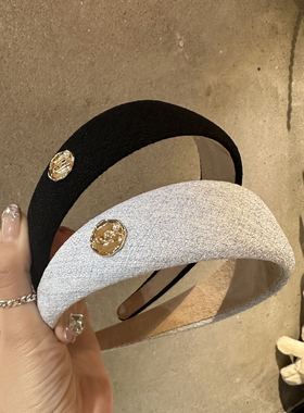 432321韩国东大门nyunyu金属扣小香风高级感发箍