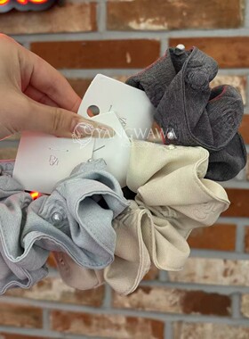 530502韩国东大门papa布艺珍珠大肠发圈发绳