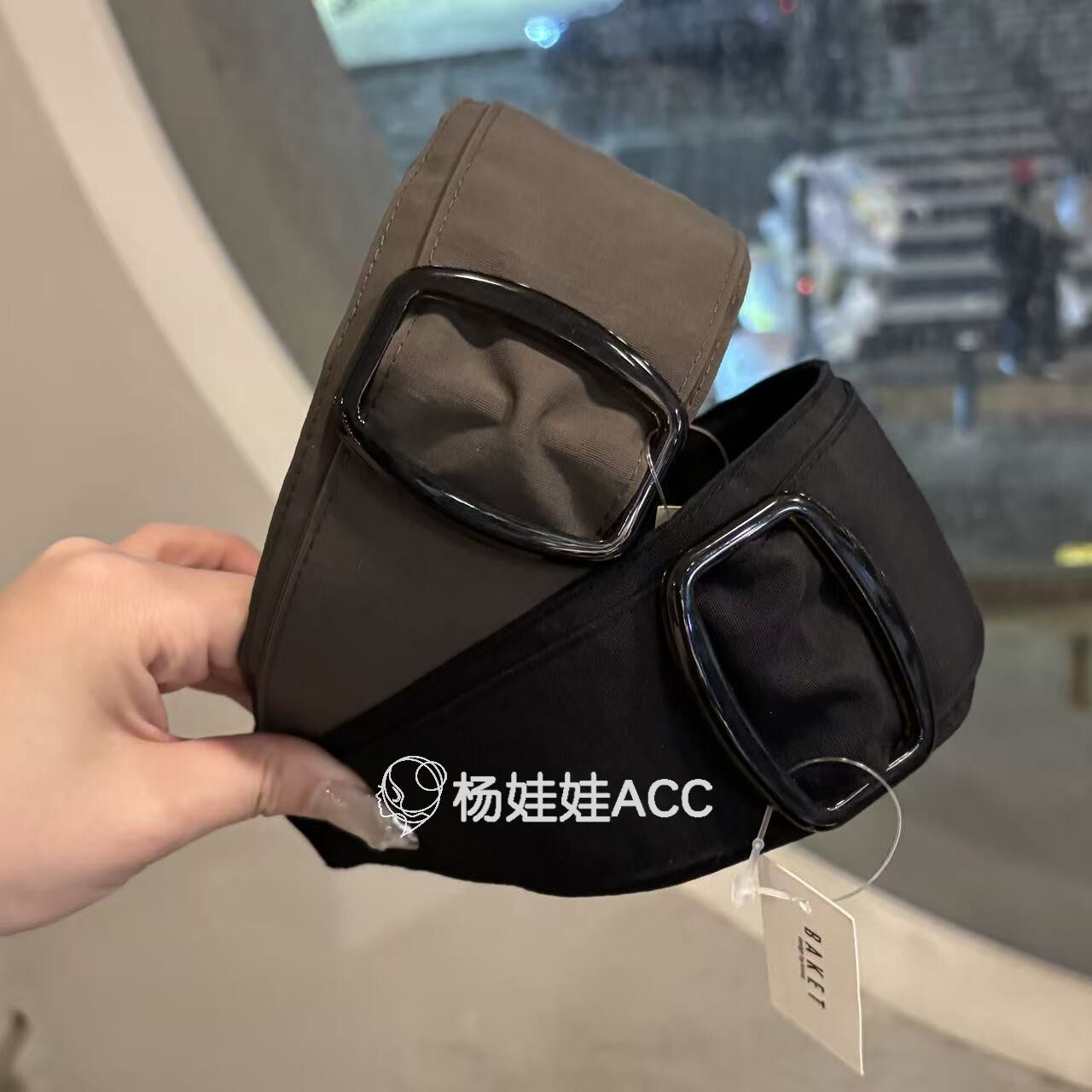 611513韩国东大门Baket新款高级感布艺高档方形发箍头箍