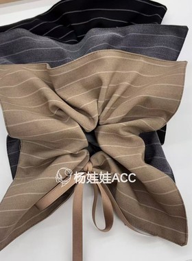 592222韩国东大门maylee新款高级感百搭方形蝴蝶结飘带大肠发圈