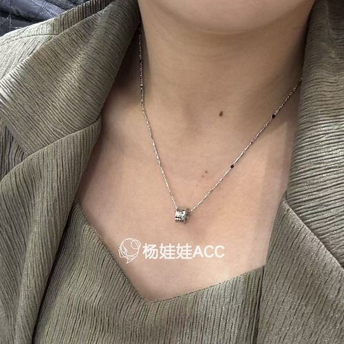 5122111韩国东大门momo通体纯银新款高级感精工工艺锁骨链项链