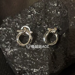 lei新款 高级感精致圆环镀金银针耳钉 640114韩国东大门trois