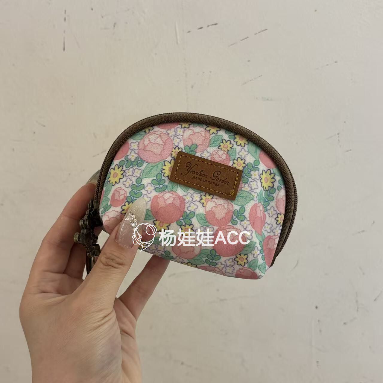 652701韩国东大门wing迷你小收纳包耳机包碎花豹纹手拿包零钱包