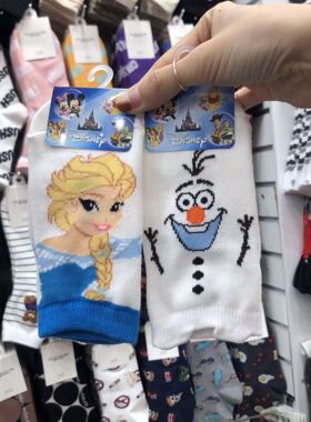 120322韩国东大门儿童袜子雪人冰雪奇缘宝宝袜子防滑垫6-9岁