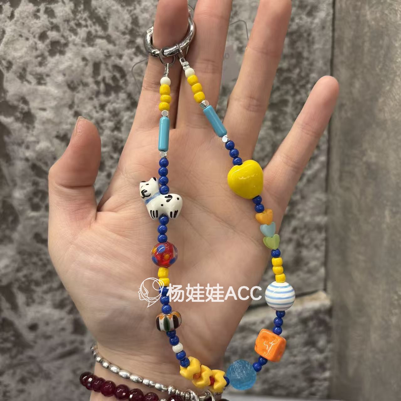 5120915韩国东大门Trois de LEI新款高级感彩色可爱卡通包挂件