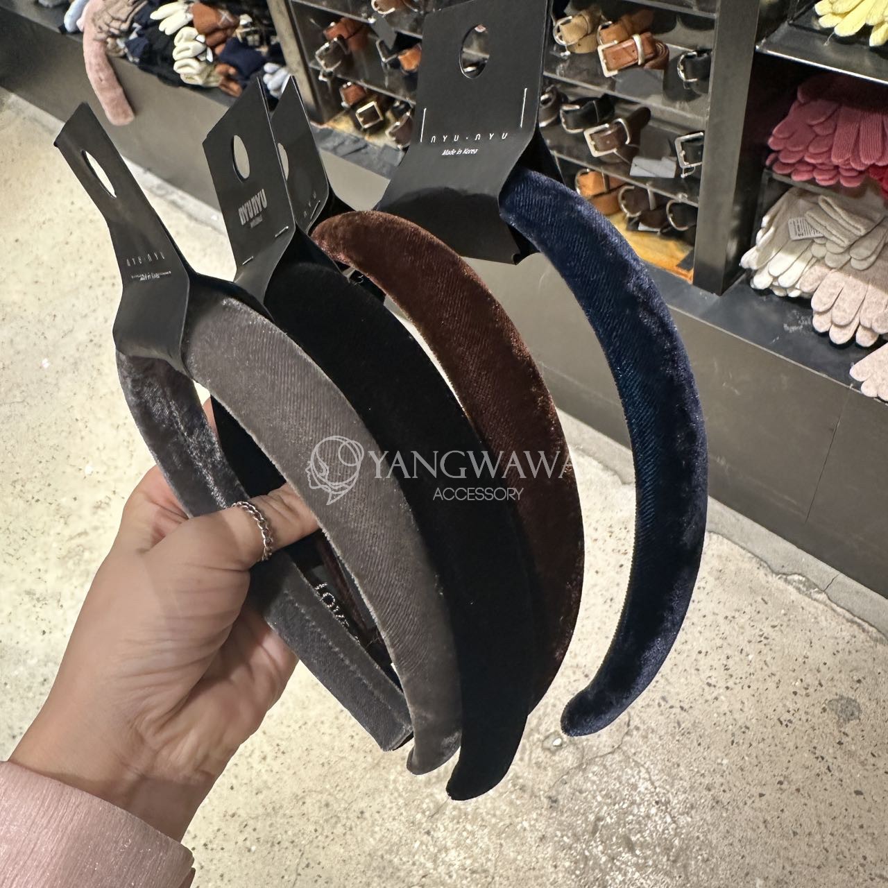 510403韩国东大门nyunyu纯色秋冬款发箍