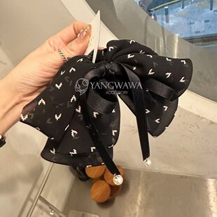 531417韩国东大门Baket新款奪花网纱飘带抓夹发抓