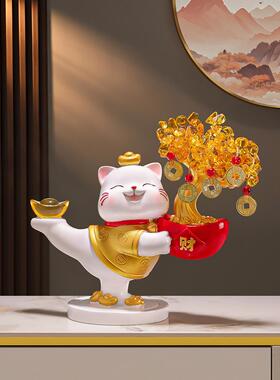 发财树招财猫摆件开业礼物店铺收银台家居客厅装饰品乔迁新居礼物