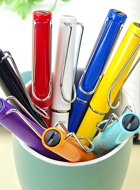 高性价比外贸塑料中性笔学生文具刷题笔0.5黑色水笔彩色杆签字笔