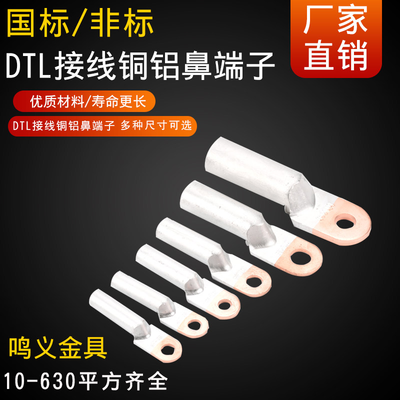 DTL-10/16/25/35/300-630铜铝接线鼻子端子 国标/非标10只起包邮