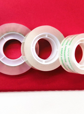 得力8mm 透明文具胶带 30001 30065 18mm*30Y 胶带 易撒断