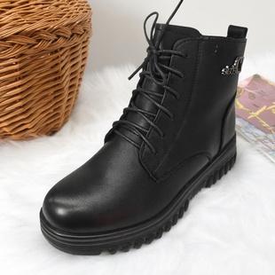 舒适厚底平底加绒保暖女棉鞋 中老年人女鞋 雪地靴妈妈款 羊毛鞋 冬季