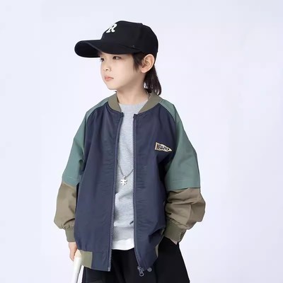 2023秋韩版帅气撞色飞行员夹克