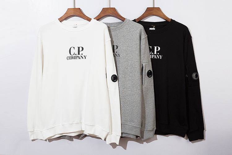 欧美C.P 镜片 机能先锋套头 Company简约休闲CP Logo圆领宽松卫衣