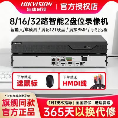 海康威视人脸抓拍双硬盘录像机