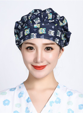 女医生长发蓬蓬手术室工作帽子
