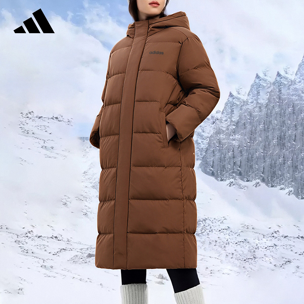 阿迪达斯官方新款男女加厚羽绒服