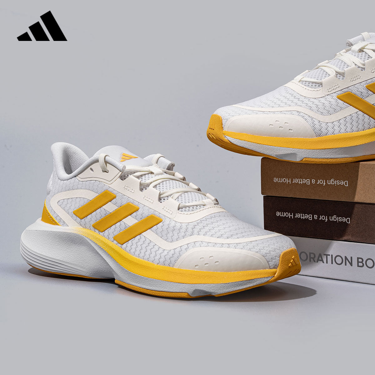 Adidas阿迪达斯运动鞋男女同款轻便慢跑网面透气休闲跑步鞋JH5154