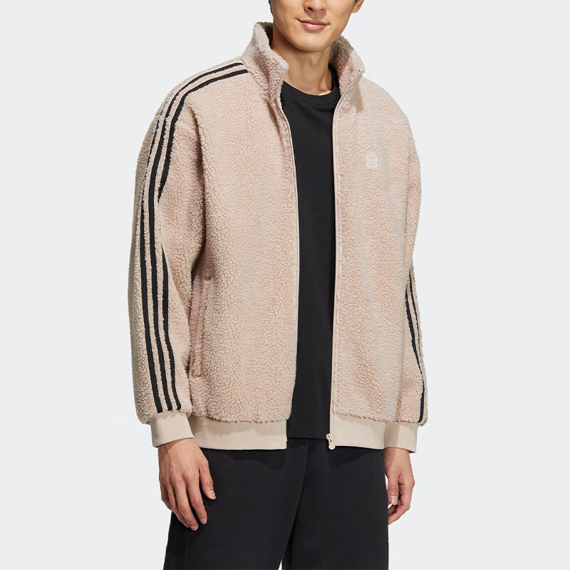 正品Adidas/阿迪达斯neo男女同款夹克运动休闲摇粒绒外套 HY2684