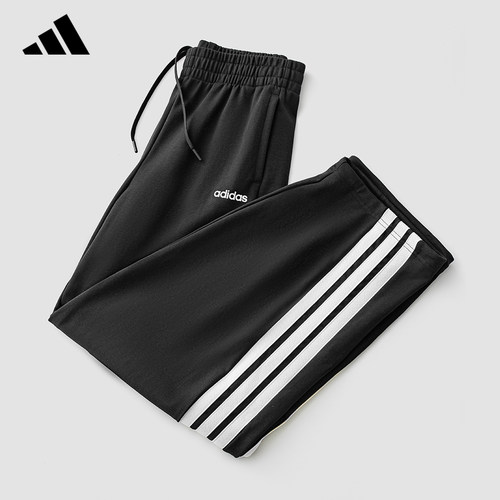 adidas运动裤休闲透气宽松阔腿