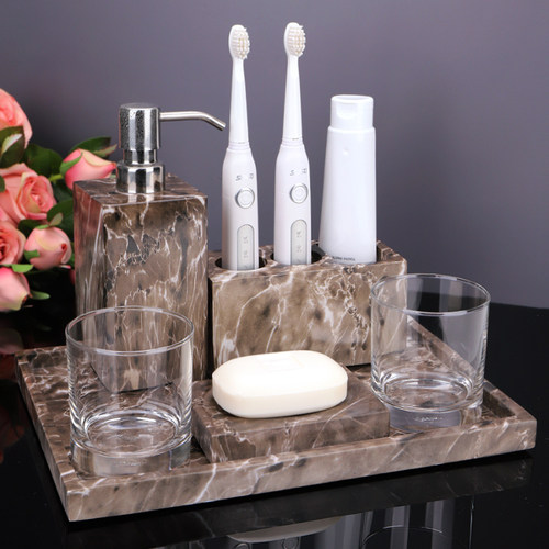 amojoy创意现代简约树脂刷牙杯