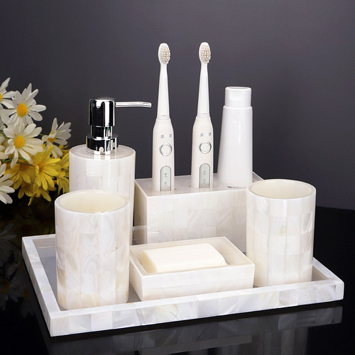 贝壳漱口杯套装创意浴室洗漱套装