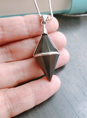 乌鸦血石灵摆吊坠补水补金