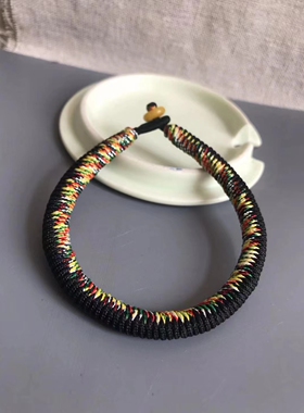 补水五行绳加五彩线金刚结手链补水旺财