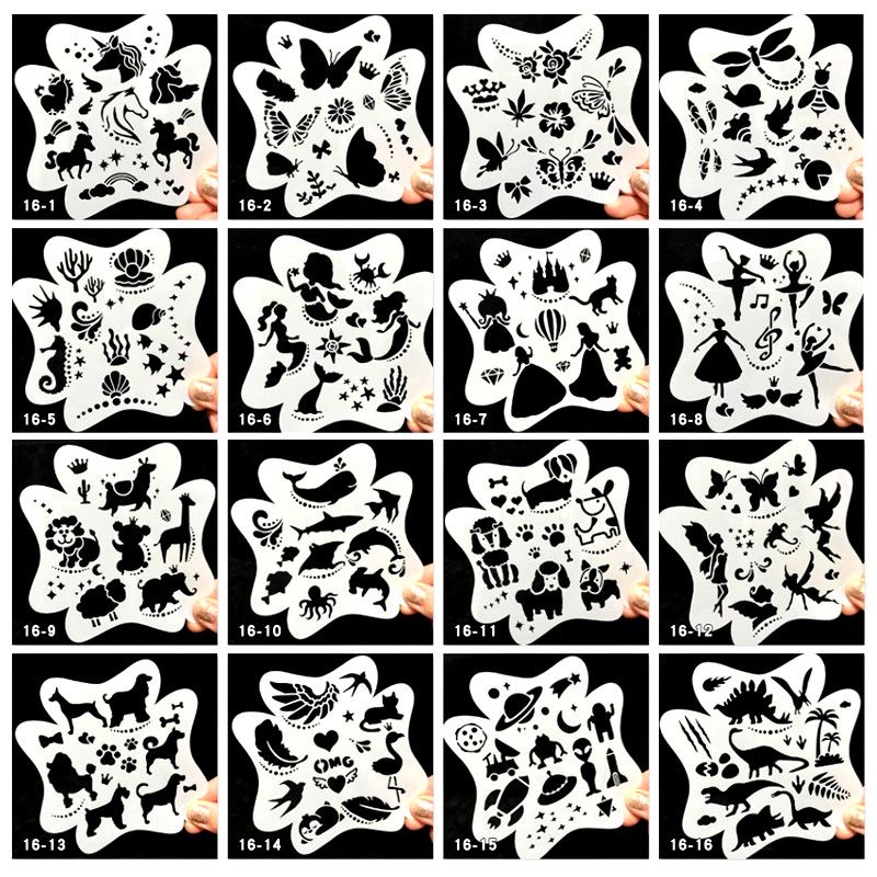 面部彩绘镂空模板摆摊脸绘工具