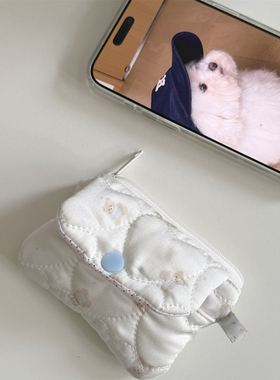 软萌小熊mini卡包钱包收纳包韩系拉链包卡通图案