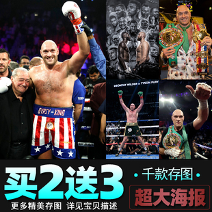 拳王泰森富里海报拳击格斗搏击散打装饰画MMA运动墙贴挂画壁纸