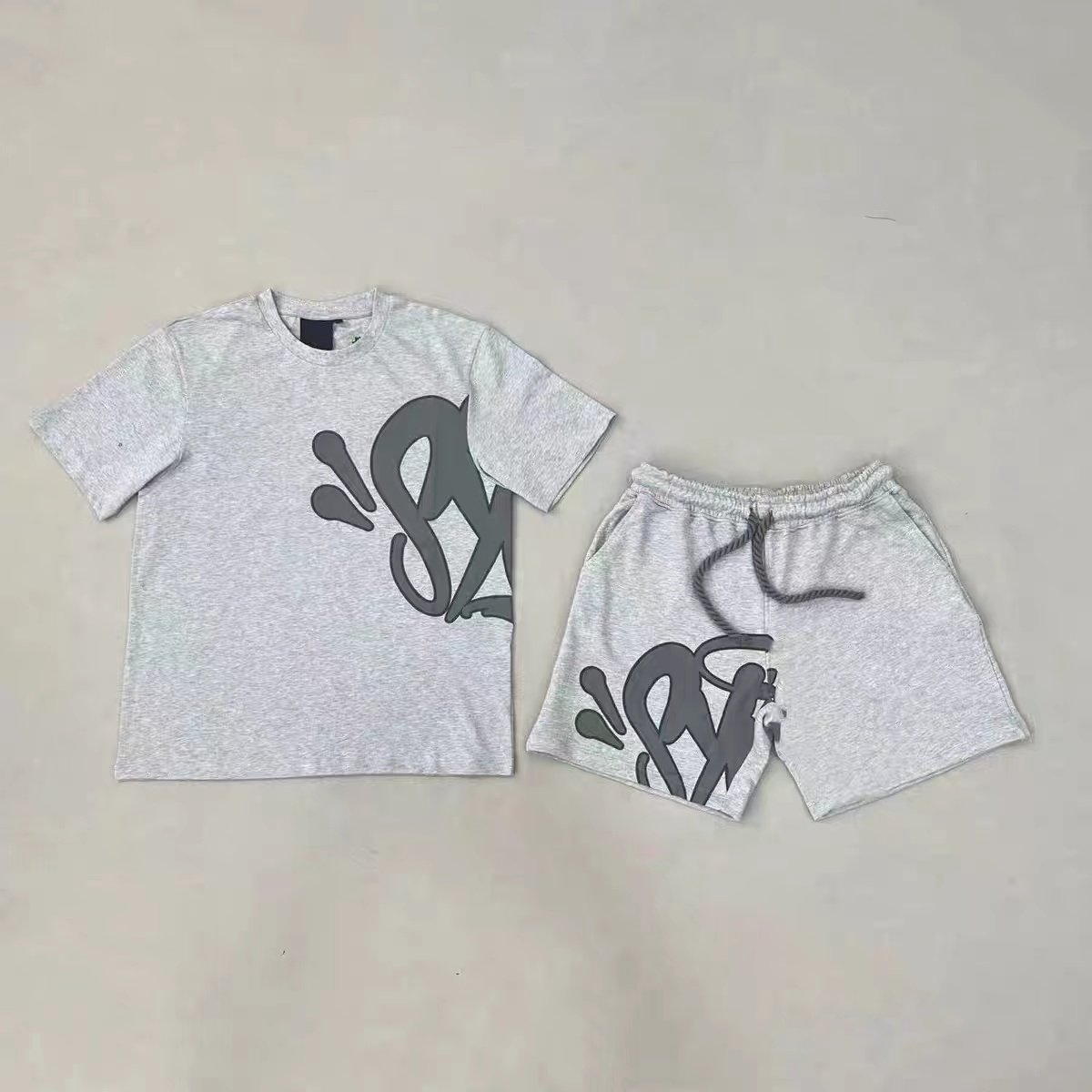 thumbnail for ANGEL KING British European and American niche SY short-sleeved tee suit (tee + shorts)