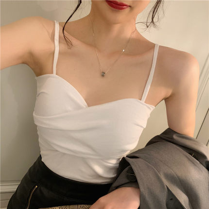 2021新款韩版网红爆款修身短款小吊带背心女夏外穿性感心机上衣潮