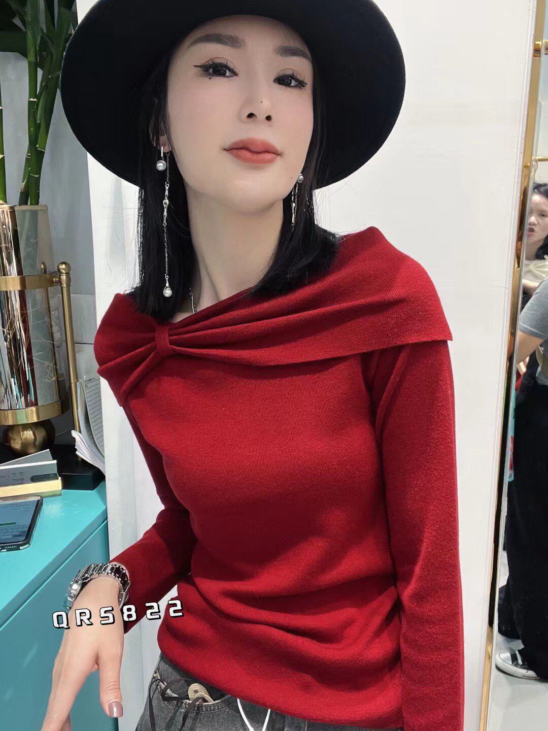 女装2022年新款法式小众气质羊毛打底衫秋款一字领打底长袖女潮
