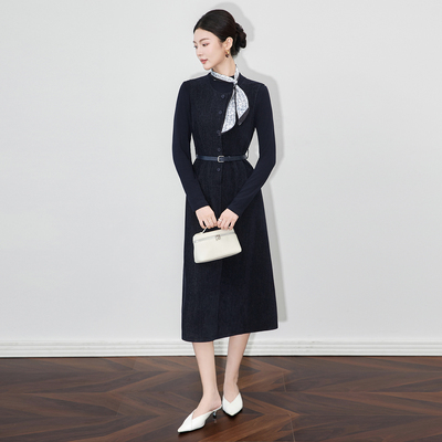 气质通勤打底衫+背心裙两件套装