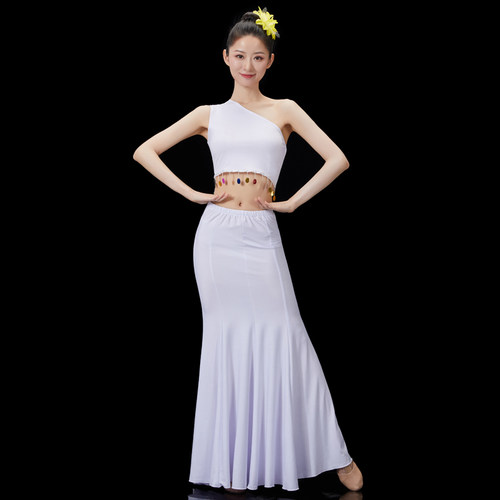 傣族舞蹈服装女练功裙