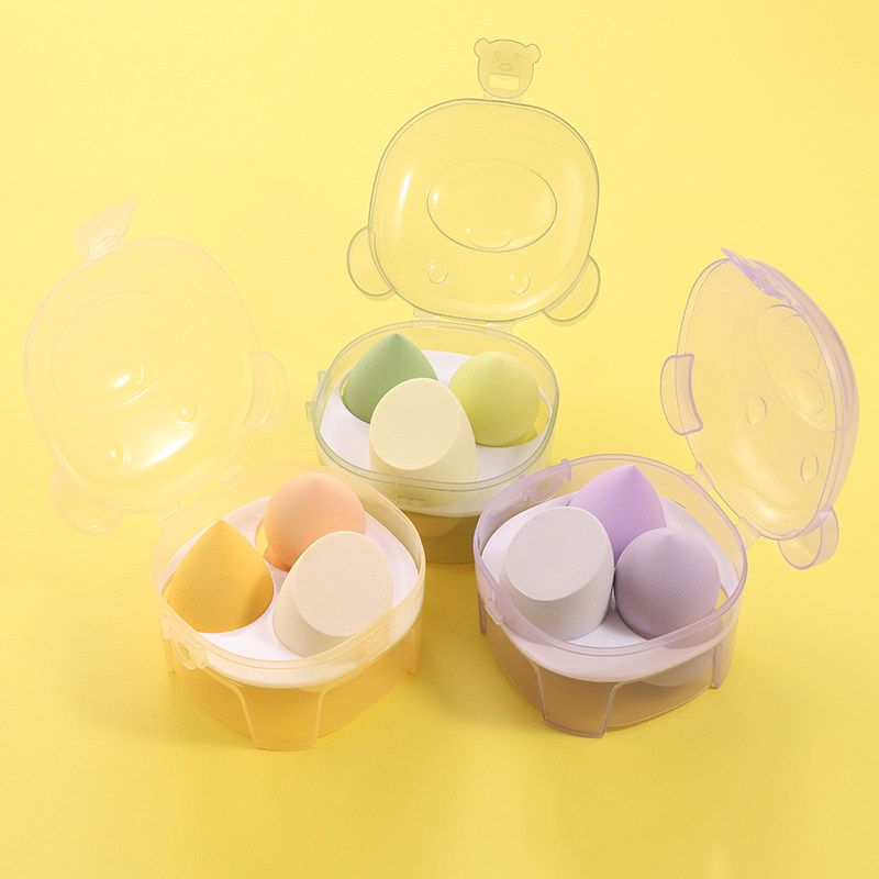 超软不吃粉小熊美妆蛋套盒化妆粉扑圆形水滴海绵干湿通用化妆蛋,彩妆/香水/美妆工具,美妆蛋/扑/海绵,淘宝优惠券,粉丝福利购,淘宝优惠卷