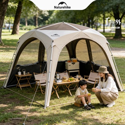 挪客云界铝杆四角速开天幕