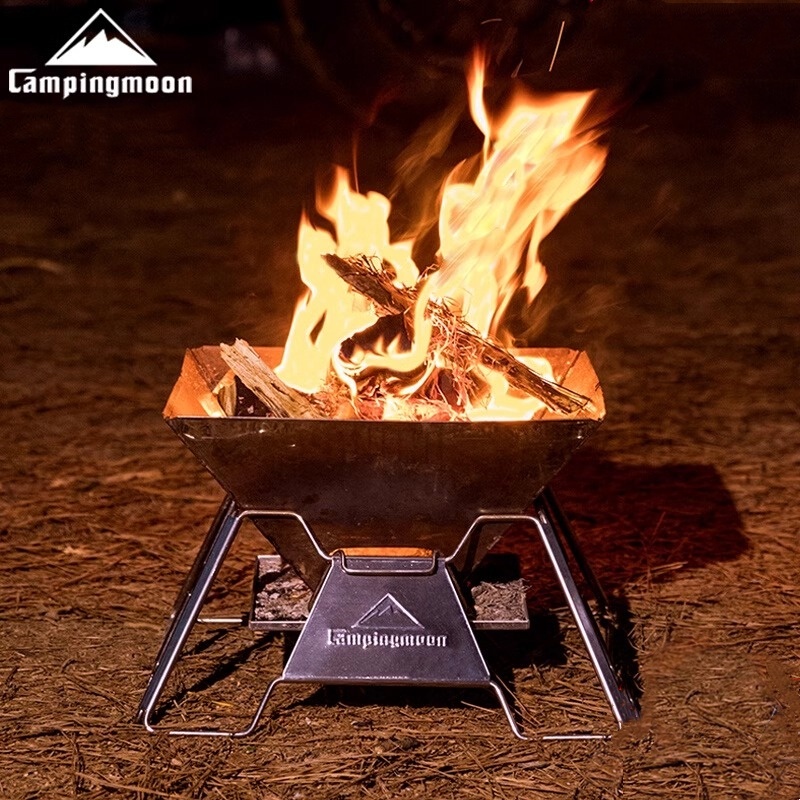 柯曼户外MT2焚火台露营折叠烧烤炉不锈钢便携木炭烤肉轻量柴火炉
