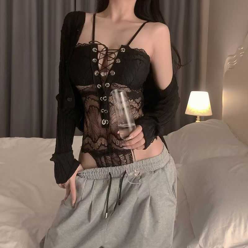 性感睡衣女透视绑带吊带连体衣诱惑老公激情风情调衣服暗扣纯欲