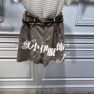 配腰带MP22BA020 Migaino曼娅奴专柜正品 2025新款 夏装 显瘦百搭短裤