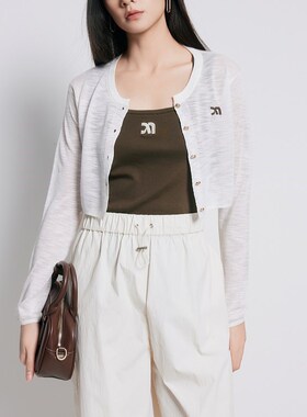 曼娅奴女装休闲简约百搭空调开衫薄MP22JK218